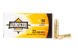 Armscor Precision 22 Long Rifle Ammo 36 Grain High Velocity Hollow Point